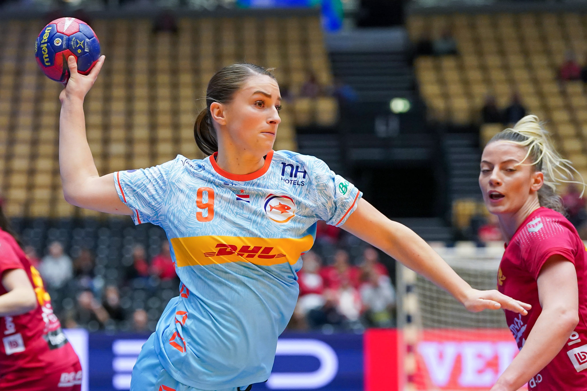 HERNING, DENMARK - DECEMBER 15: Larissa Nusser Of The Netherlands During The 26th IHF Women's World Championship Handball Final Round, 5-8 Place Match Between Montenegro And Netherlands At Jyske Bank Boxen On December 15, 2023 In Herning, Denmark (Photo By Henk Seppen/Orange Pictures)