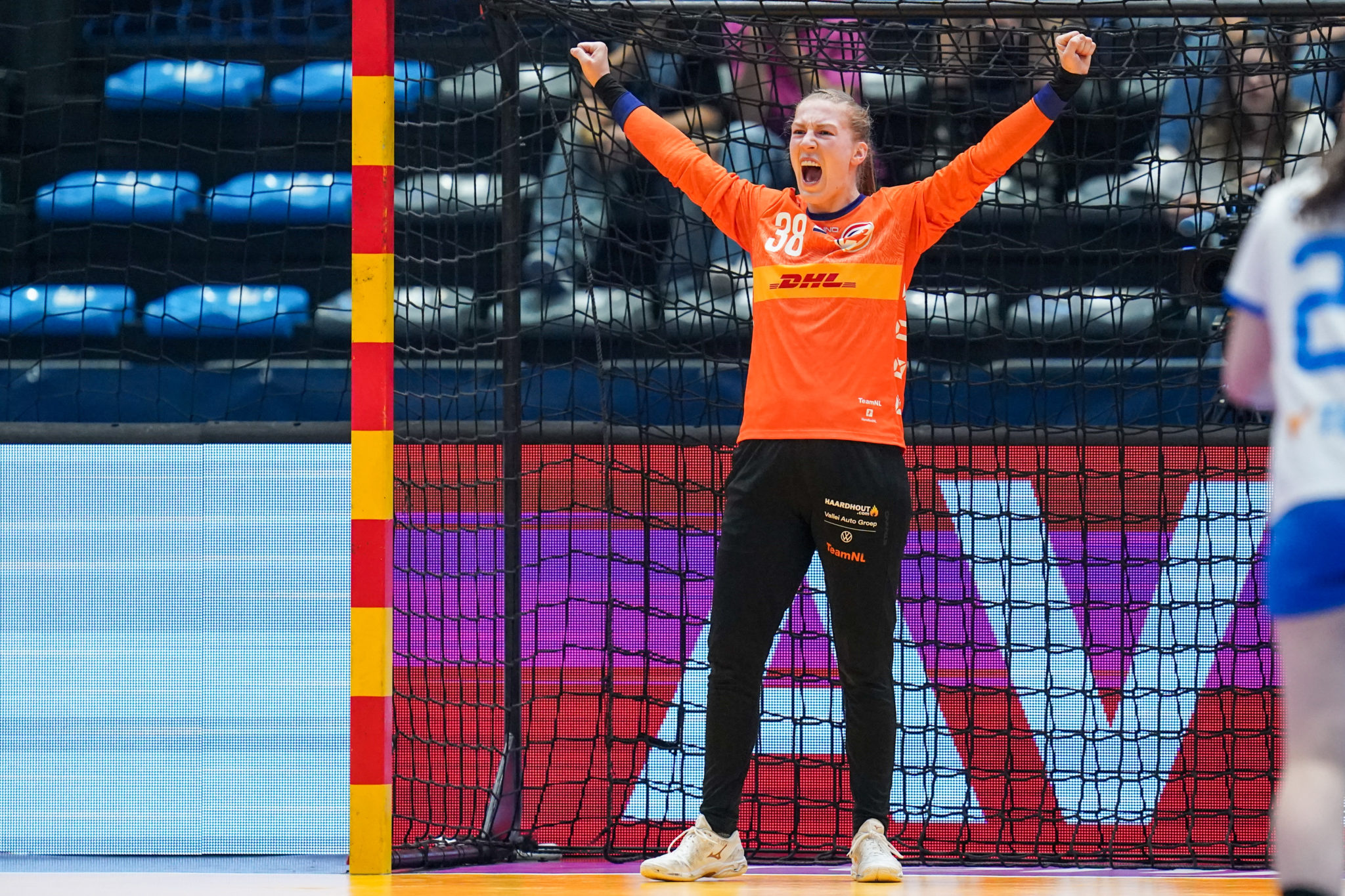 TORREVIEJA, SPAIN - APRIL 12: Yara Ten Holte Of The Netherlands Celebrates During The Olympic Qualification Tournament Match Between Netherlands And Czechia At Palacio De Los Deportes De Torrevieja On April 12, 2024 In Torrevieja, Spain. (Photo By Henk Seppen/Orange Pictures)